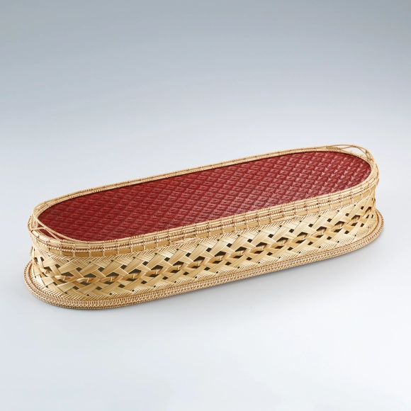 のし竹網代編茶籠(松本 破風)｜ギャラリージャパン