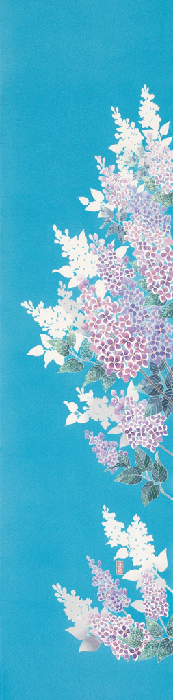 photo Obi Sash with Design in Yūzen Dyeing "Lilac"
