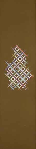刺繡帯「碁盤格子」