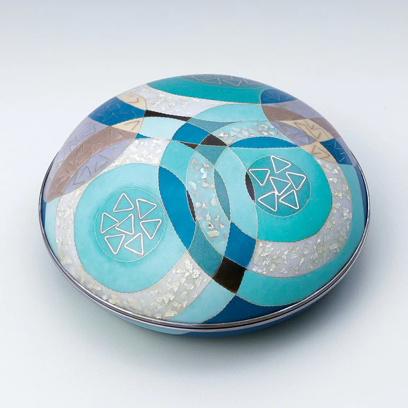 Cloisonne Covered Vessel "Thin Ice"