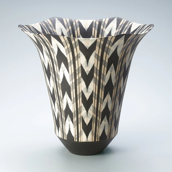 赤絵籃文鉢  福野道隆  木箱付き 赤絵籃文鉢 福野道隆 木箱付き