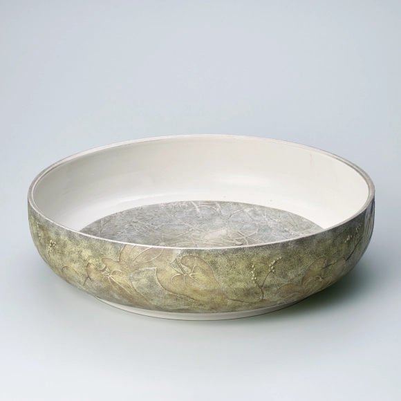 Bowl with Japanese Yam Design and Silver Decoration