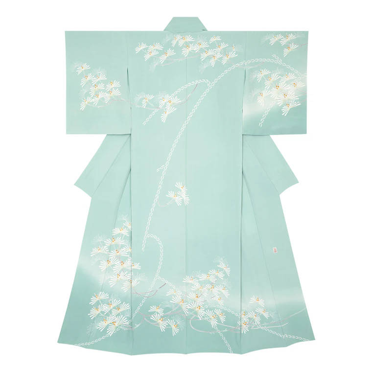 photo Formal Kimono with Design in Yūzen Dyeing "Rising the Wind"