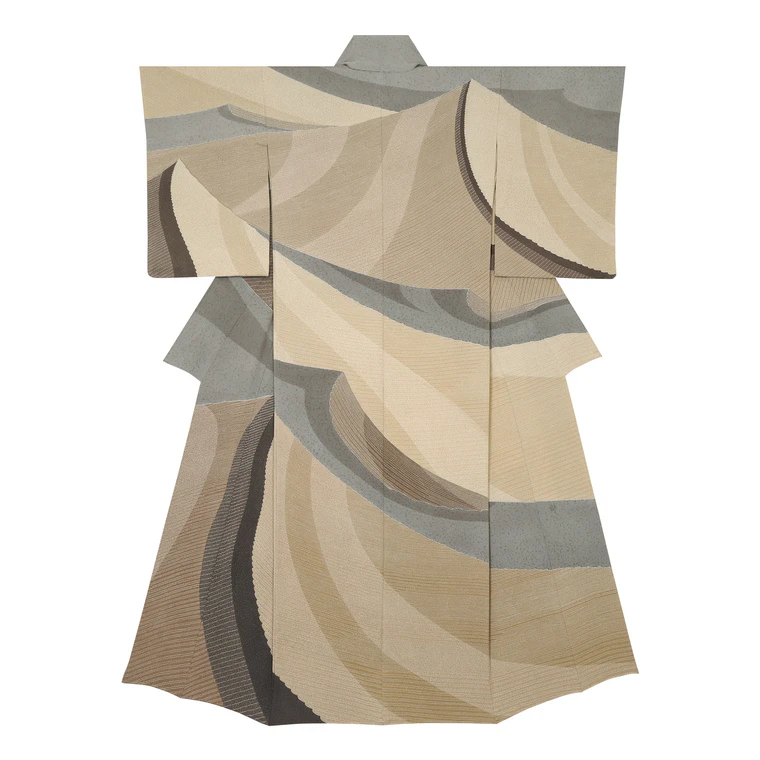 photo Formal Kimono with Design in Yūzen Dyeing "Movement of the Wind"