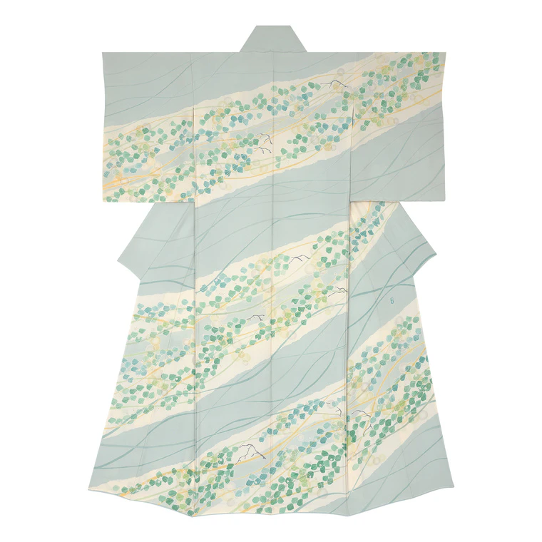 photo Formal Kimono with Design in Yūzen Dyeing "Brooklet"