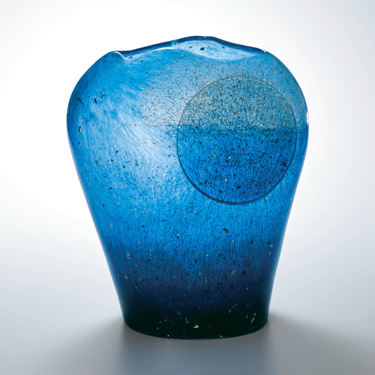 photo Pâte de Verre Flower Vase "Silence"