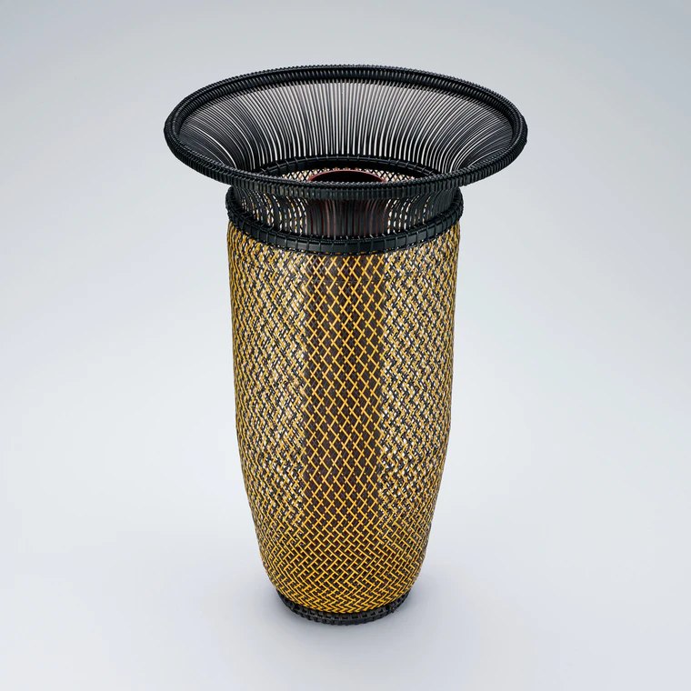 photo Flower Basket in Sukashi-ami Weave "Haze"