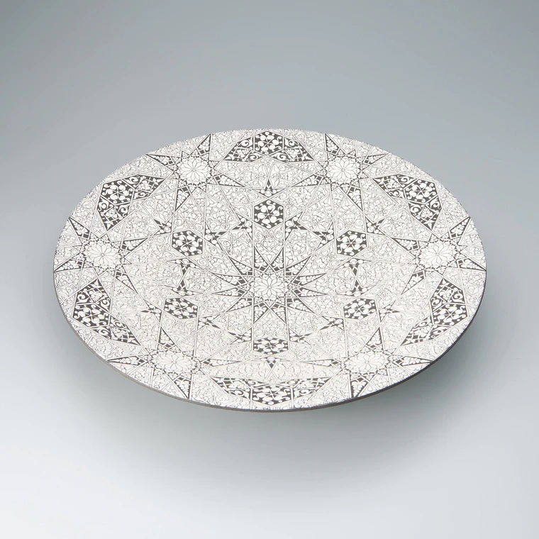 photo Bowl with Geometric and Line Design