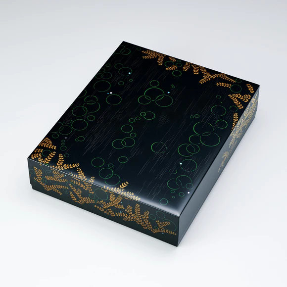 Box with Design in Chinkin "Mt. Chokai Mototaki Falls"