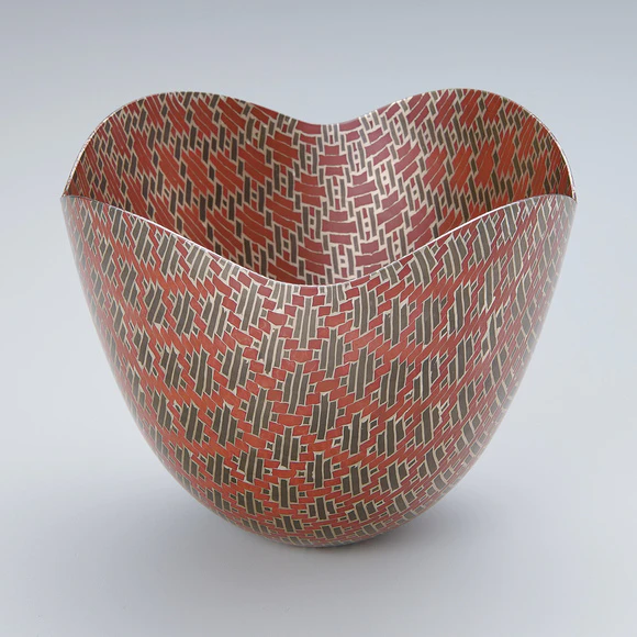 Vessel Made by Wire-Weaving Method "Kodo2023 (Beat2023)"