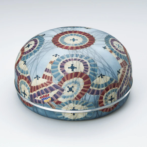 Cloisonne Covered Vessel "Shower"