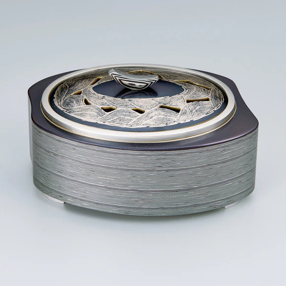 Layered metal Incense Burnerwith Wave Design