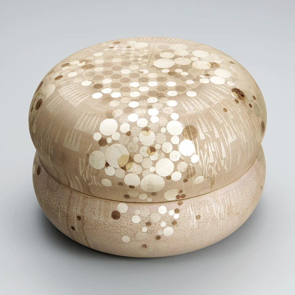 Box with Overglaze Enamel and Silver Decoration "BUBBLE"