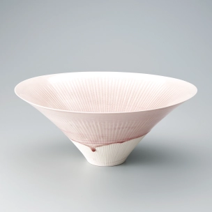 Marbling Pink Glass Glazed Bowl