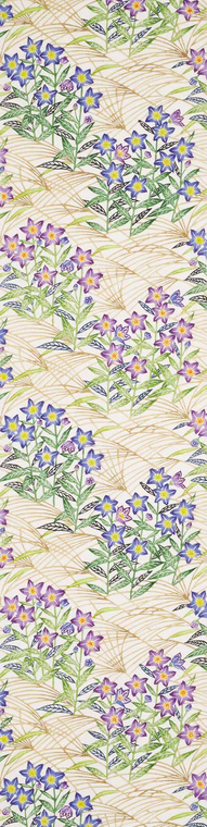 photo 型絵染帯「花野」
