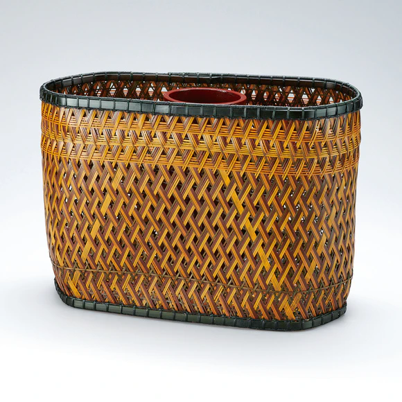 Flower Basket in multi-colored weaving 