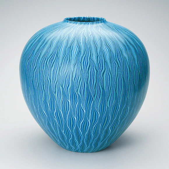 椋灰釉練上壺(松井 康陽)｜ギャラリージャパン