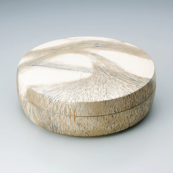 Box with Overglaze Enamel and Silver Decoration "Shore"