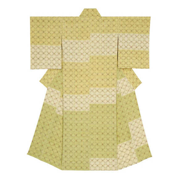 Kimono of Tsumugi "Grasses sprouting"