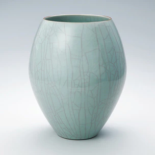 Flower Vase with Celadon Glaze
