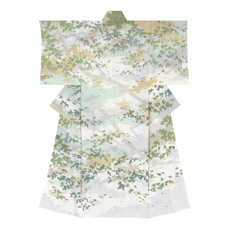 photo Formal Kimono with Design in Yūzen Dyeing "Beyond the Shade"
