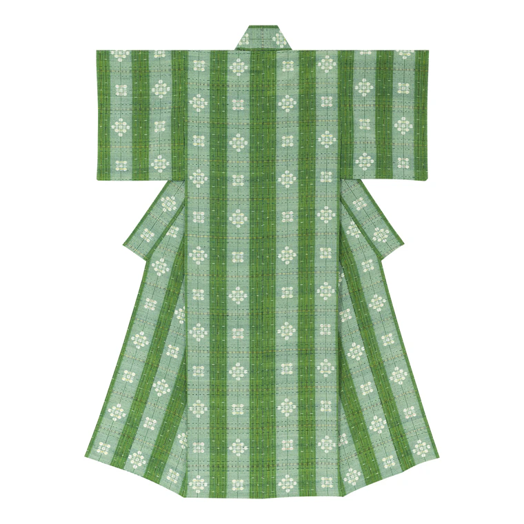 photo Kimono of Tsumugi "Budding"