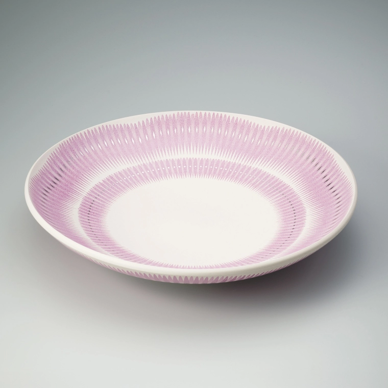 photo Plate with Polychrome Sho-enji (Deep Red)