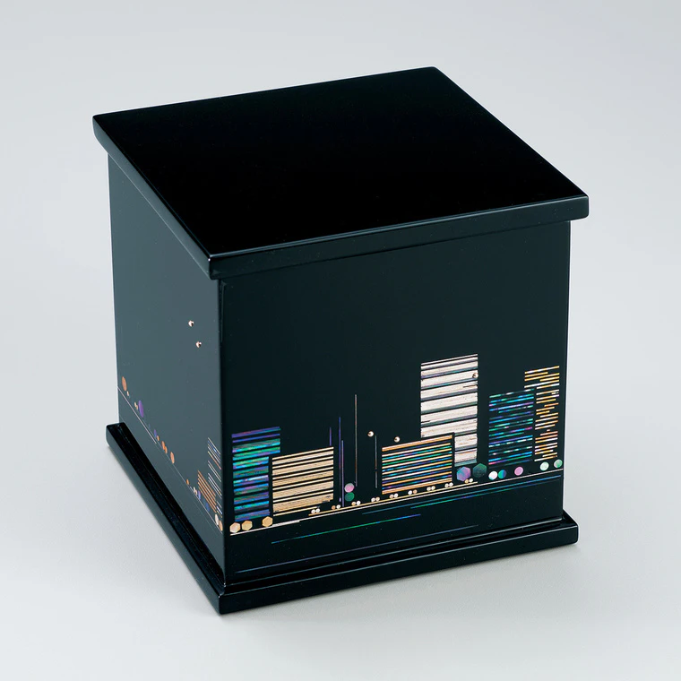 photo Box with Design in Irokirigai "Striped Twilight"