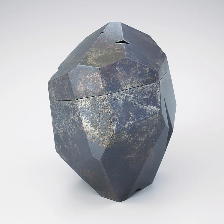 photo Shibuichi (Oborogin) Incense Burner "Brilliance"