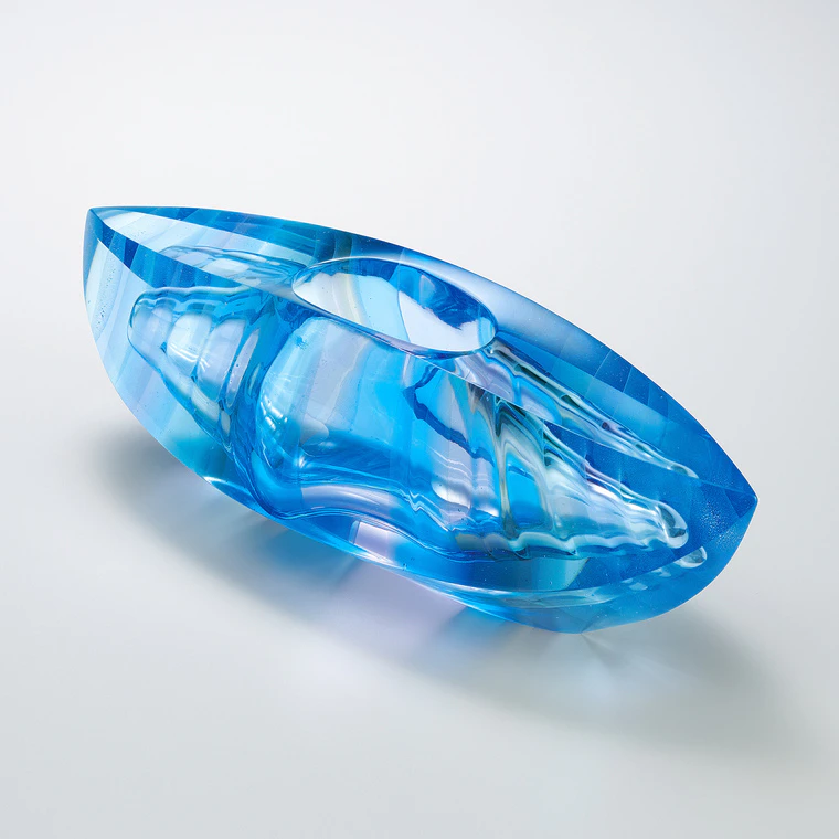 photo Glass Flower Vase "Memories of Colors" "Route of Time"
