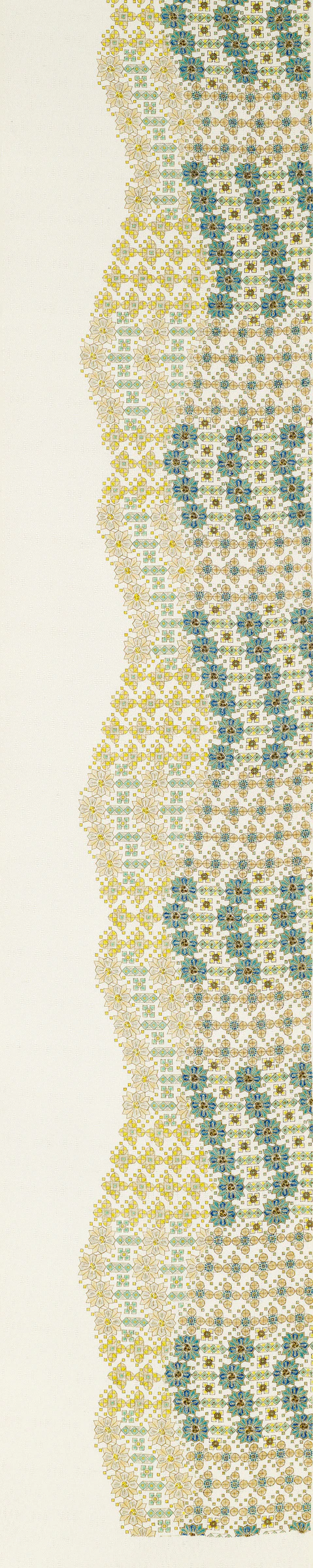 和更紗名古屋帯「輪宝独鈷流文更紗」 (Yuko Saito) ｜Gallery Japan