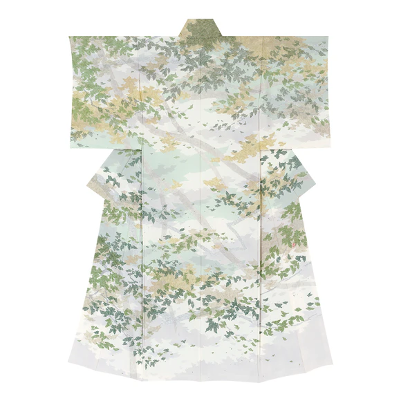 Formal Kimono with Design in Yūzen Dyeing 