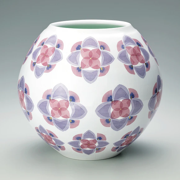 八重染彩磁壺(上瀧 勝治)｜ギャラリージャパン