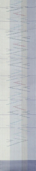Figured Gauze Obi Sash with Kasuri 