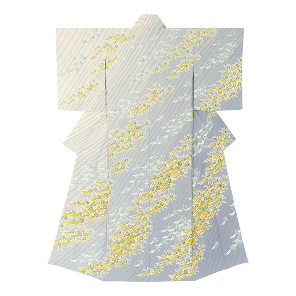 Formal Kimono with Design in Yūzen Dyeing "Deep Mountains"