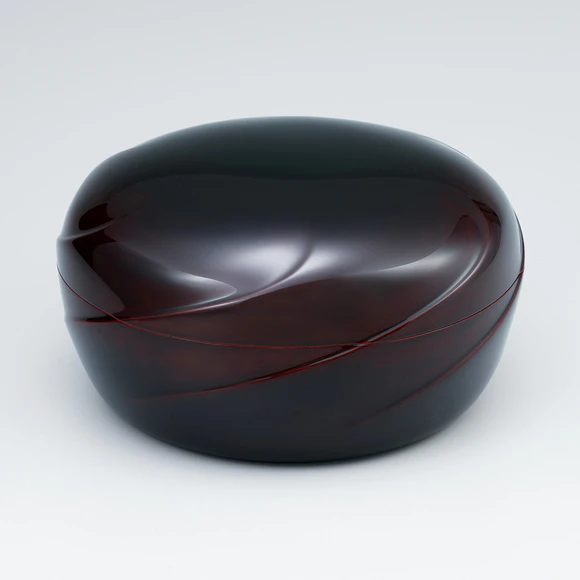 Kanshitsu Covered Food Box with Vermilion and Tame Lacquer 