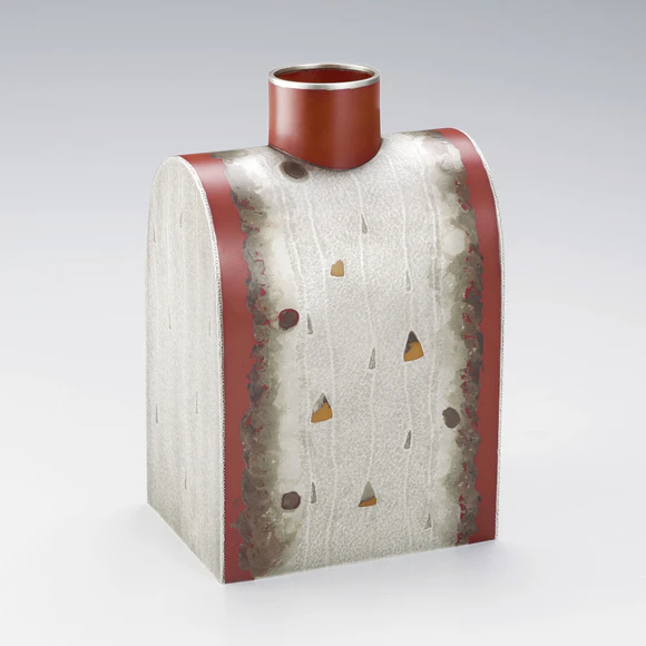 Flower Vase with Stirred Design 