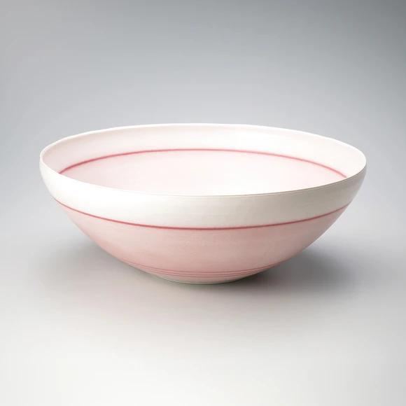 Bowl with Red Enamel Glaze 