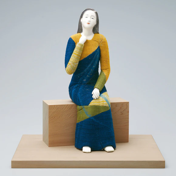 Wood Sculpture Covered with Cloth in Kimekomi Method "Starry Night"