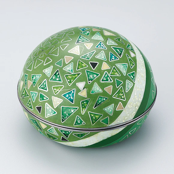 Cloisonne Covered Vessel "Spring Field"
