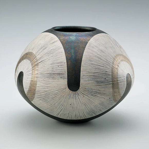 白金彩線刻文大鉢(椎名 勇)｜ギャラリージャパン