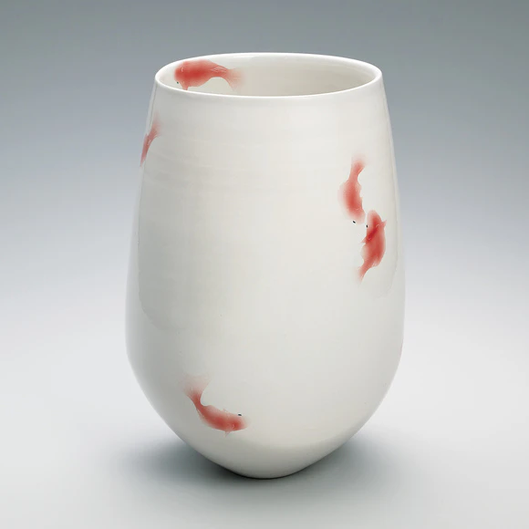 安田直子 金魚文 壺 つぼ 金魚文壷(安田 直子)｜ギャラリージャパン