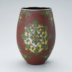 Opaque cloisonne flower Vessel 