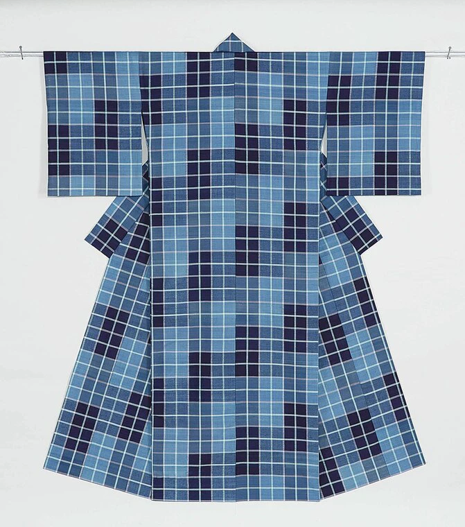 photo Kimono of Tsumugi "Wind and Waves"