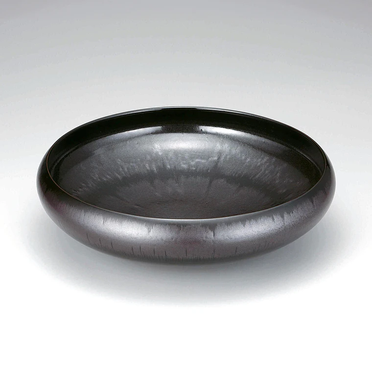 photo 鉄釉放射文鉢