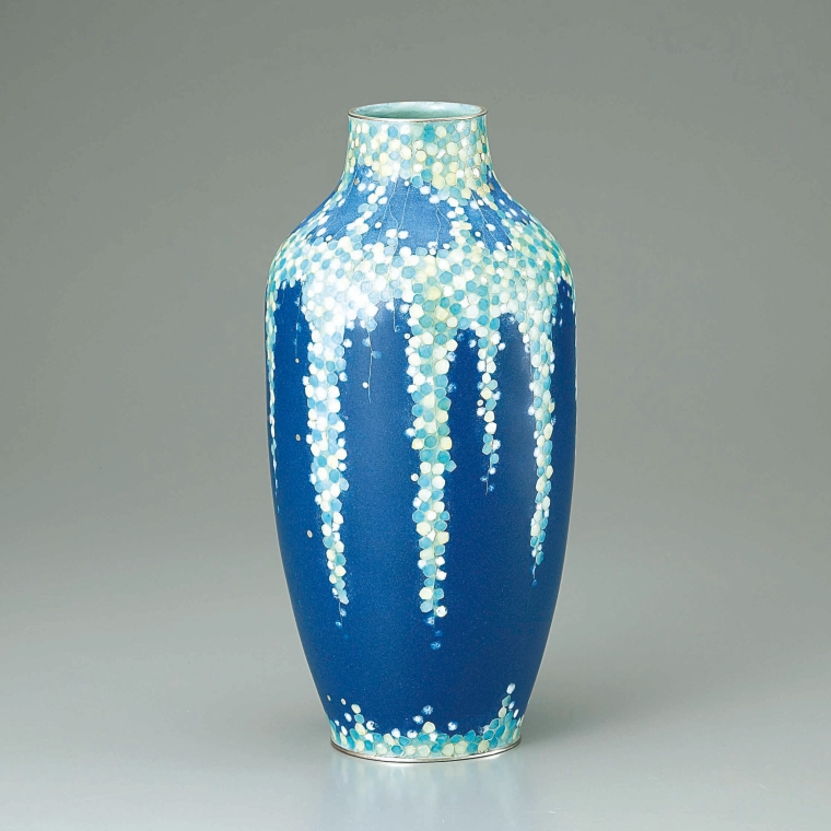 写真：泡沫文様七宝花瓶