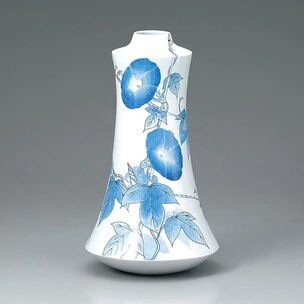 染付朝顔紋花器