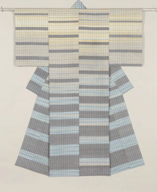 photo Kimono of Tsumugi "Morning calm"