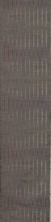 photo Obi Fabric with Megane-ori and Tate-yoko Kasuri (Warp and Weft Weaving)