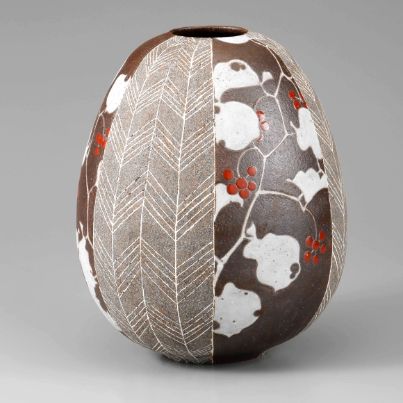 Large Bowl with Underglaze Iron Painting and Glaze in